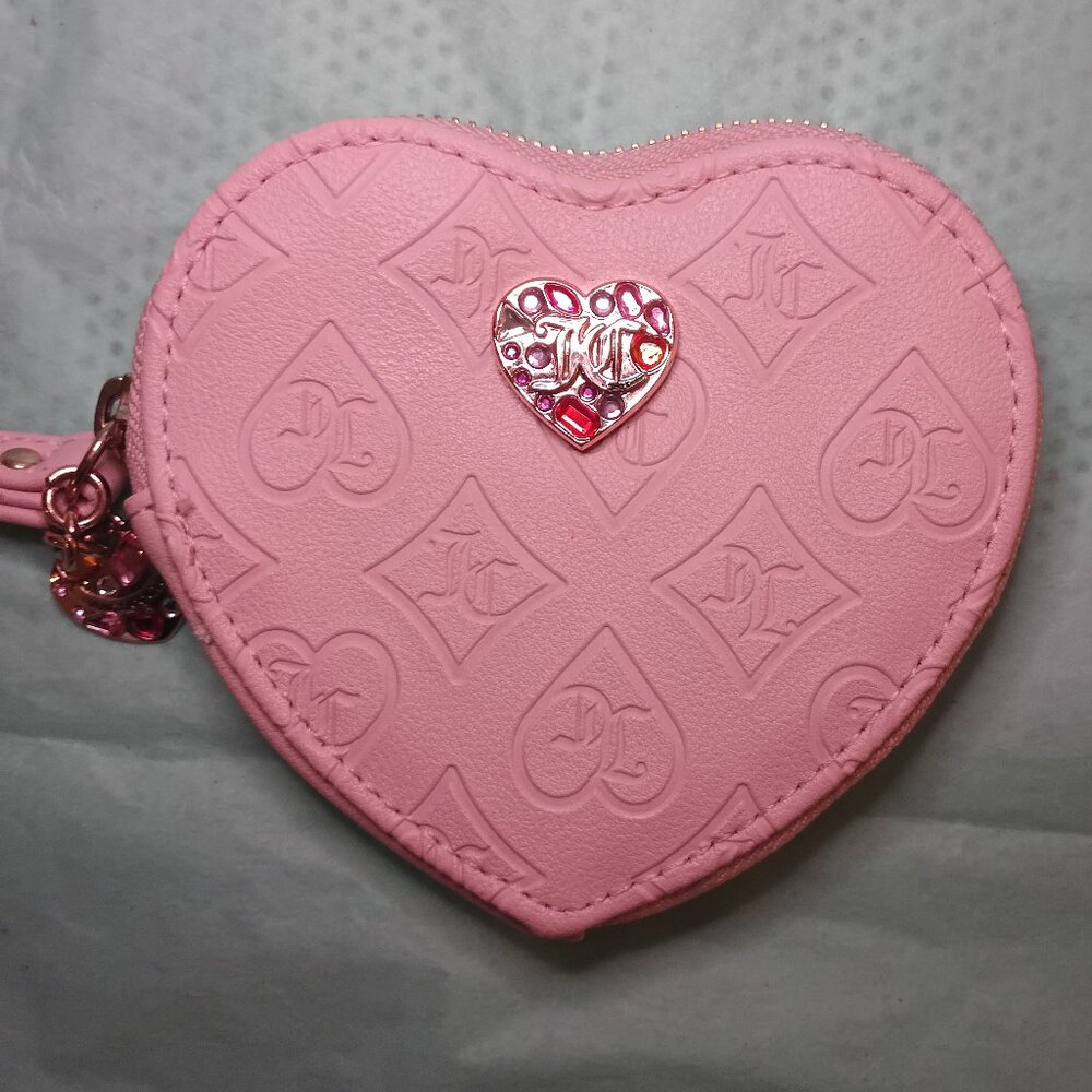Juicy Couture Heart‑Shaped Pink Coin Purse